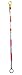 Retractable Cone Bar 2"OD x 52-80" Length Traffic Cone Barrier Bar Yellow/White