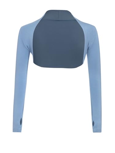 Linjinx Kids Girls Ballet Dance Bolero Shrug Open Front Long Sleeve Crop Cardigan Wrap Tops Dress Cove Up Dancewear