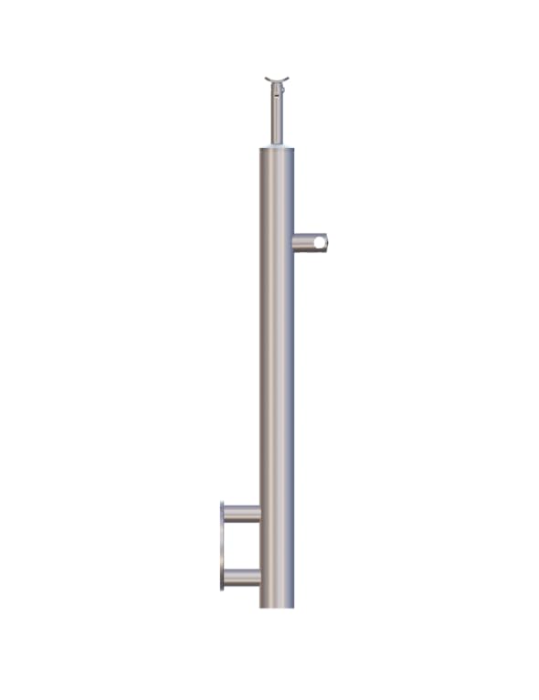 Sellon24® Edelstahl V2A Pfosten Brüstungserhöhung Mauer 42,4