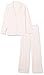 Amazon Essentials Women's Cotton Modal Long-Sleeve Shirt and Full-Length Bottom Pajama Set, Pale Pink, Small