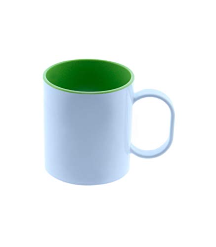 Wonduu Taza Plástico Con Interior De Color Para Sublimación Verde
