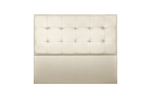 Cabecero de Cama Modelo Nairobi, tapizado en Polipiel Azahar. Pro Elite. (para Cama de 150 (160x120x8) en Color Beige)