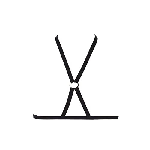 Lingerie Met Strings Sexy Women Girl Hollow Out Elastic Cage Bra Bandage Strappy Halter Bra (Black, S) - Image 3