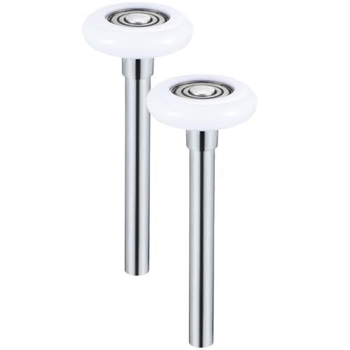 NAMOARLY Rodillos de Nailon para Puerta de Garaje 2 Piezas con Rodamientos de Precisión, Rodillos Lisos y Silenciosos para Rieles Estándar, Repuesto Resistente para Puertas Correderas