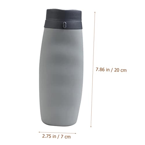 Bouteille pliable contre l'encombrement la solution silicone grise de rando