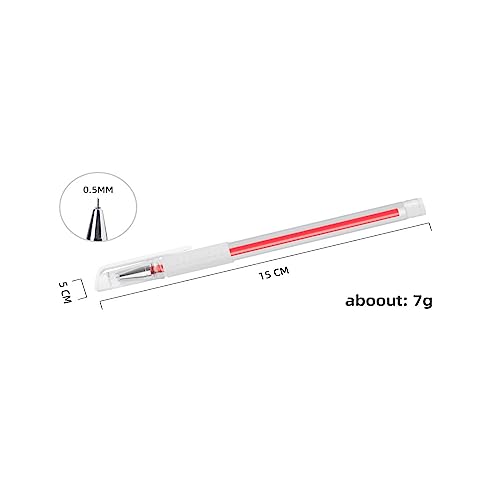 TEONEI Eyebrow microblading Marker Pen,Skin Marker Pen,Eyebrow Permanent Makeup Position Mapping Mark Tools (Red)