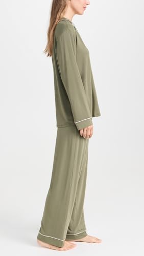 Image of Eberjey Gisele Classic Women's Pajama Set | Long Sleeve Shirt + Long Pants