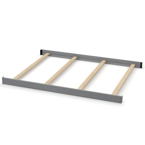 Image of Full-Size Conversion Kit Bed Rails for Oxford, Soho, Ozlo & Avalon Baby Convertible Cribs - Solid Wood - Toddler and Adult Rail for Full-Size Bed - Nursery and Baby Furniture (Dove Gray, Bolt-On Kit)