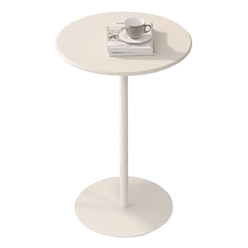 Table à Manger Ronde Moderne avec Plateau en métal, Maison pour Petit Espace, Table de Cuisine pour Salle à Manger pour 2 à 4 Personnes, Table à Hauteur...