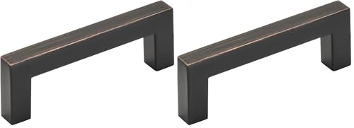 Image of Amerock | Cabinet Pull | Oil Rubbed Bronze | 3 inch (76 mm) Center to Center | Monument | 2 Pack | Drawer Pull | Drawer Handle | Cabinet Hardware