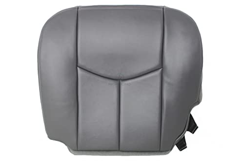 Richmond Auto Upholstery (Compatible with 2003-2007 Chevy Silverado 2500HD Work Truck W/T Base Driver Side Bottom Replacement Vinyl Seat Cover, Dark Gray