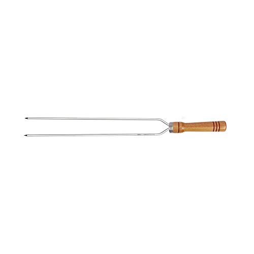 Espeto Alumínio Duplo Para Churrasco 80cm Mor