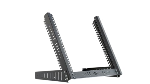 Stalflex Serveur Baie de Brassage 19 Pouces 10U - Support de Bureau à Montage en Rack - Racks pour Ordinateur et Serveur - Rack Serveur avec Angle...