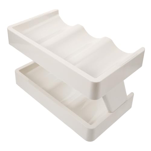 Anneome Organizador de Tazas para Armario Soporte Apilable de Dos Color Compatible con Biberones y Botellas Diseño Compacto para Optimizar Espacio