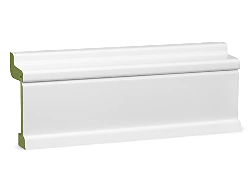 KGM Heizrohrverkleidung – Mittelteil Weiß folierter Heizrohradapter feuchtraumgeeignet – Länge: 2400 x 9 x 82 mm – 1 Stück