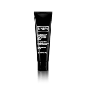 Revision Skincare Intellishade TruPhysical Clear, Mineral Sunscreen with SPF 50, Anti Aging Daily Moisturizer, Untinted and Oil Free, with Peptides and Antioxidants 1.7 Ounces
