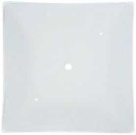 B&P Lamp 12" White Square Semi-Flush Mount Glass Shade That Slips a 1/8 IP 3/8"