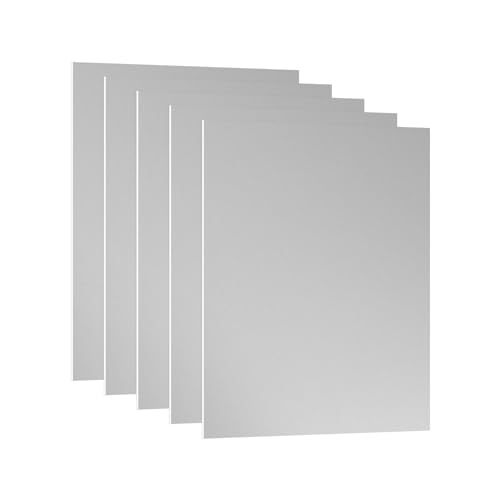 Image of PATIKIL 3.3x2.1x1 /32inch Anodized Aluminum Sheet, 5Pcs Metal Rectangle Aluminum Plate 0.8mm Thick Engraving Blanks for Laser Engraving DIY Decorative Crafting Home Decoration, Silver Tone