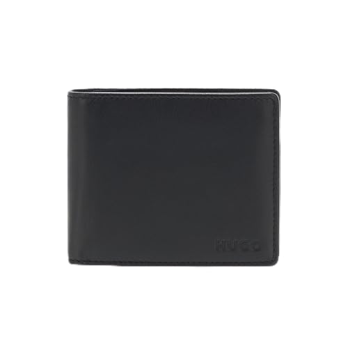 HUGO Subway Soft Leather Wallet, matte black, PCE.