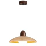 Design rétro japonais : cette suspension de 7,8 pouces présente une forme de cache-pot avec une finition imitation grain de bois, apportant une touche de style rétro japonais à votre décoration intérieure.