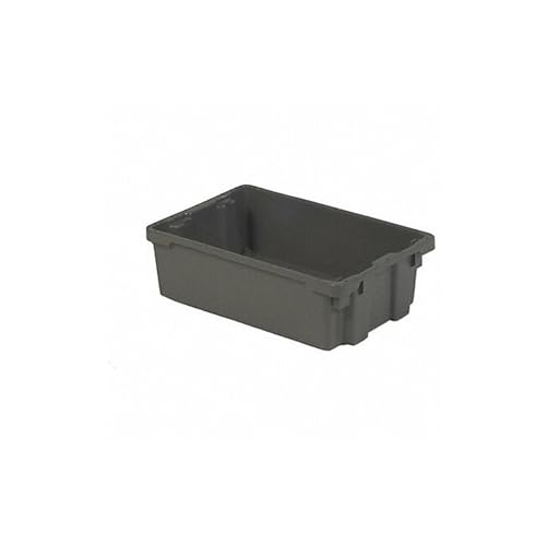 Stack and Nest Bin, 20-1/8 in L, Gray