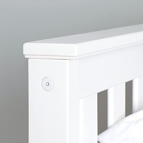 Max & Lily Full Bed, Wood Bed Frame With Headboard For Kids, Slatted, White #TOP5