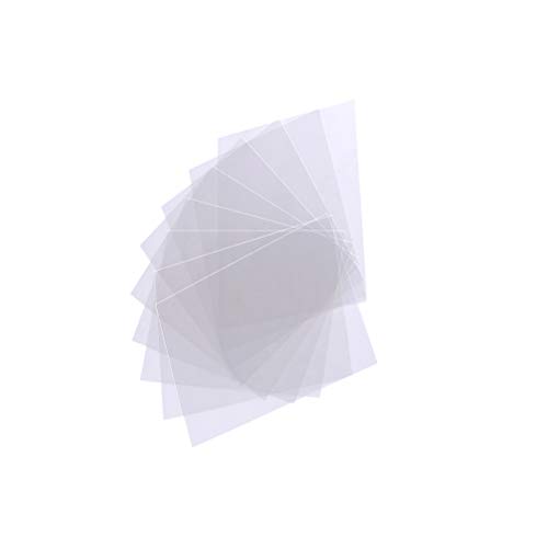 NUOBESTY Lámina de mylar transparente 10 piezas láminas de celofán de película...