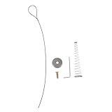 ANDRESLAD Einstellbarer Gartentor Riegeldraht mit Federmechanismus Rostbeständiger Edelstahl PVC beschichtet Praktisches Zugseil für Holztore und Zaunlatten Ersatz Einfache Installation