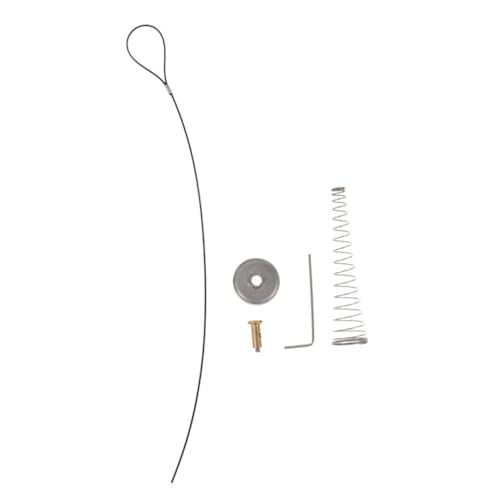 ANDRESLAD Einstellbarer Gartentor Riegeldraht mit Federmechanismus Rostbeständiger Edelstahl PVC beschichtet Praktisches Zugseil für Holztore und Zaunlatten Ersatz Einfache Installation