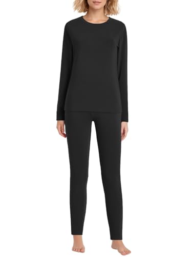 Latuza Women's Petite Thermal Underwear Set Fleece Lined Long Johns