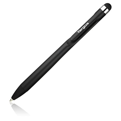 Targus Lápiz óptico y bolígrafo 2 en 1 Stylus & Pen, lápiz táctil Antimicrobiano, lápiz Universal para teléfonos Inteligentes y Pantallas táctiles – Negro, AMM163AMGL