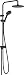 Produktbild hansgrohe Vernis Blend - Duschsystem ohne Armatur, Regendusche (205 mm) mit Umsteller, Handbrause (2 Strahlarten), Schlauch, Brausestange und runder Kopfbrause (1 Strahlart), Mattschwarz, 26272670
