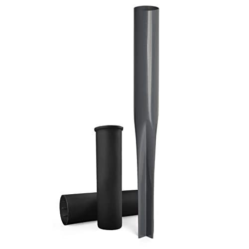 Flatro Rotary Washing Line Spike - Heavy Duty Powder Coated Metal Ground Spike for Rotary Washing Line with Two Plastic Adapters, Rotary Airer Ground Spike for Parasol - fit 32, 40, and 50mm