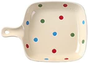Kitchen Fuente de horno Multicolor Bakeware Cerámica Platos for servir Placa de asa for hornear for hornear Placas for hornear creativas for alimentos fuente para hornear ( Color : Beige )