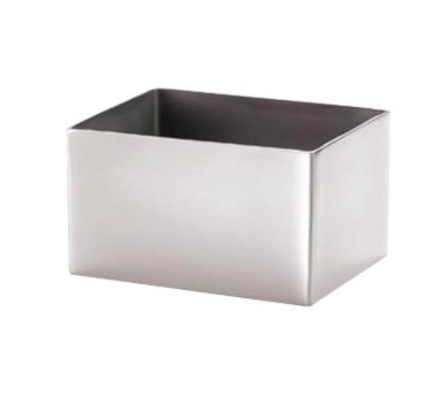 TableCraft 1157 Sugar Packet Holder, 3-1/4" x 2-1/2" x 1-3/4", Rectangular, Dishwasher Safe, Stainless Steel, 12 Each per case