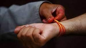 Moli Thread Red and Yellow Handmade Mauli Kalawa Sacred Religious Cotton Pooja Dhaaga Wrist Roll for Pujan Havan Worship Wrist Band Cotton Kalawa (Set of 2)