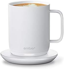 New Ember Temperature-Control Smart Mug 2, 295 ml, White, 1.5-hr Battery Life  App-Controlled Heated Coffee Mug  Improved Design