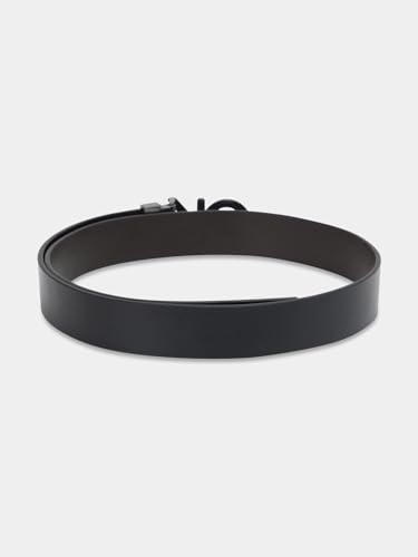 Image of Calvin Klein Solid black leather classic belt
