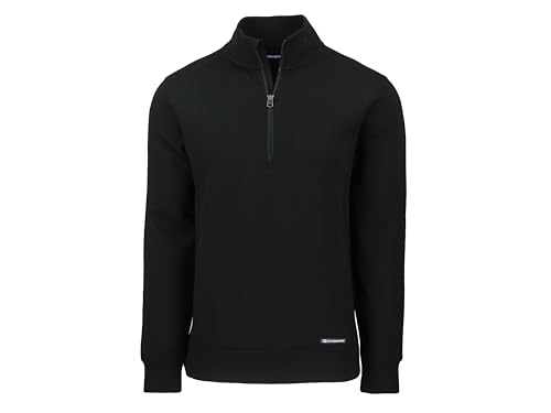 Cutter & Buck Roam Eco Recycled Quarter Zip Mens Pullover, Black, XXXL by Cutter & Buck - Used condition - US$30.56