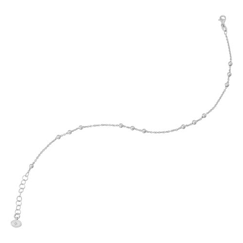 Silpada .925 Sterling Silver Anklet For Women, Ankle Bracelet, Jewelry Gift Idea, Bead Up', 9" + 1" #TOP3