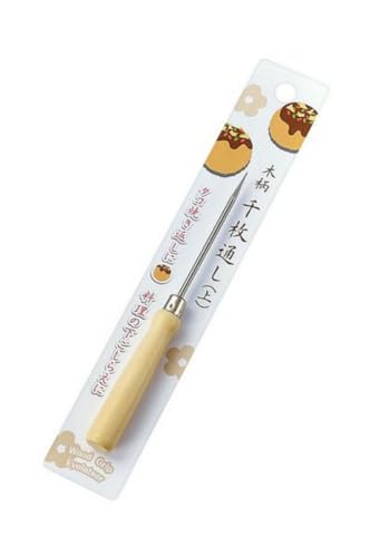 JapanBargain Takoyaki Pick Set of 2 – Professional Octopus Ball Turner with Wooden Handle, Japanese Style Cooking Tool for Takoyaki, Dumplings & Small Snacks