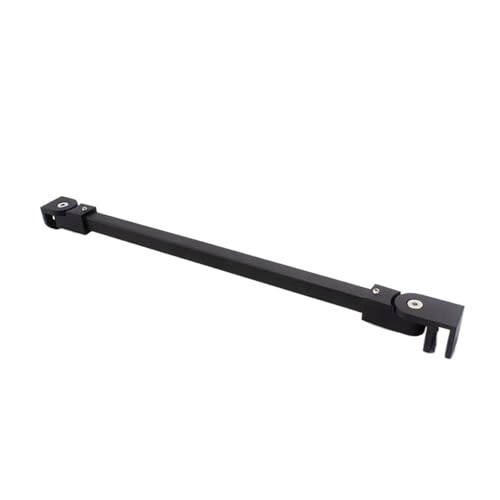Barra fija para puerta de ducha de cristal Mampara de ducha pared a cristal, 1 pieza, soporte barra fijación, antibalanceo, junta ajustable, negro mate, oro rosa pulido(Color 3,40cm Long)