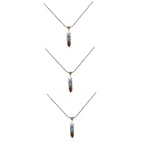 NXNONEPD Collar de Piedra Rugosa Colorida Colcha Colgante de Piedras Preciosas para Mujeres Collar Colgante de Chakra Collar de Gargantilla para Mujeres Collar de Piedra gemita