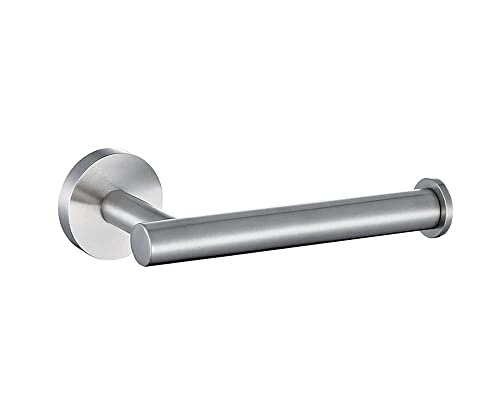 Funwell Toilet Paper Holder - 304 Stainless Steel Wall Mount Roll for Bathroom Silver, Black, Silver 1-Pack
