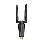 BrosTrend BE6500 USB WiFi 7 Adapter, Tri-Band Long Range USB WiFi Adapter for Desktop PC Laptop, Wireless Dongle 6GHz + 5GHz + 2.4G, Ultra-Low Latency Wi-Fi Antenna PC Gaming for Windows 11/10, 4K-QAM