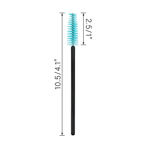 Image of G2PLUS 100PCS Disposable Eyelash Brushes, Adjustable Mascara Wands Makeup Applicator, Lash Spoolies Brushes for Eyelash Extensions and Eyebrows (Blue)