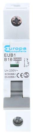 Europa 16A 1 Pole Type B Residential MCBs EU EUB
