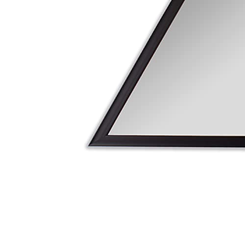 Radiance Goods Contemporary Black Finish Triangle Framed Wall Mirror 31.5" Height #TOP1