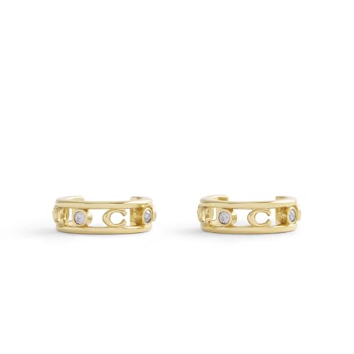 COACH Women's Signature C Open Hoop Earrings2