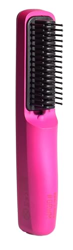 Beter - Cepillo iónico inalámbrico GRWM- Planchas de Pelo Profesional, Temperatura, 200°C, Calentamiento Rápido, Protección Antiquemaduras, Anti Encrespamiento,Recargable por USB. Rosa